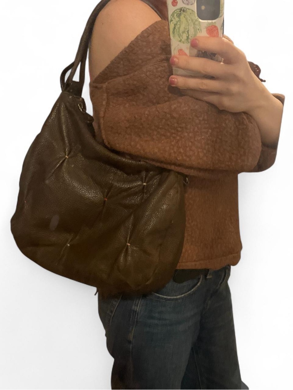 RADLEY LONDON Dark Brown Leather Hobo Shoulder Bag